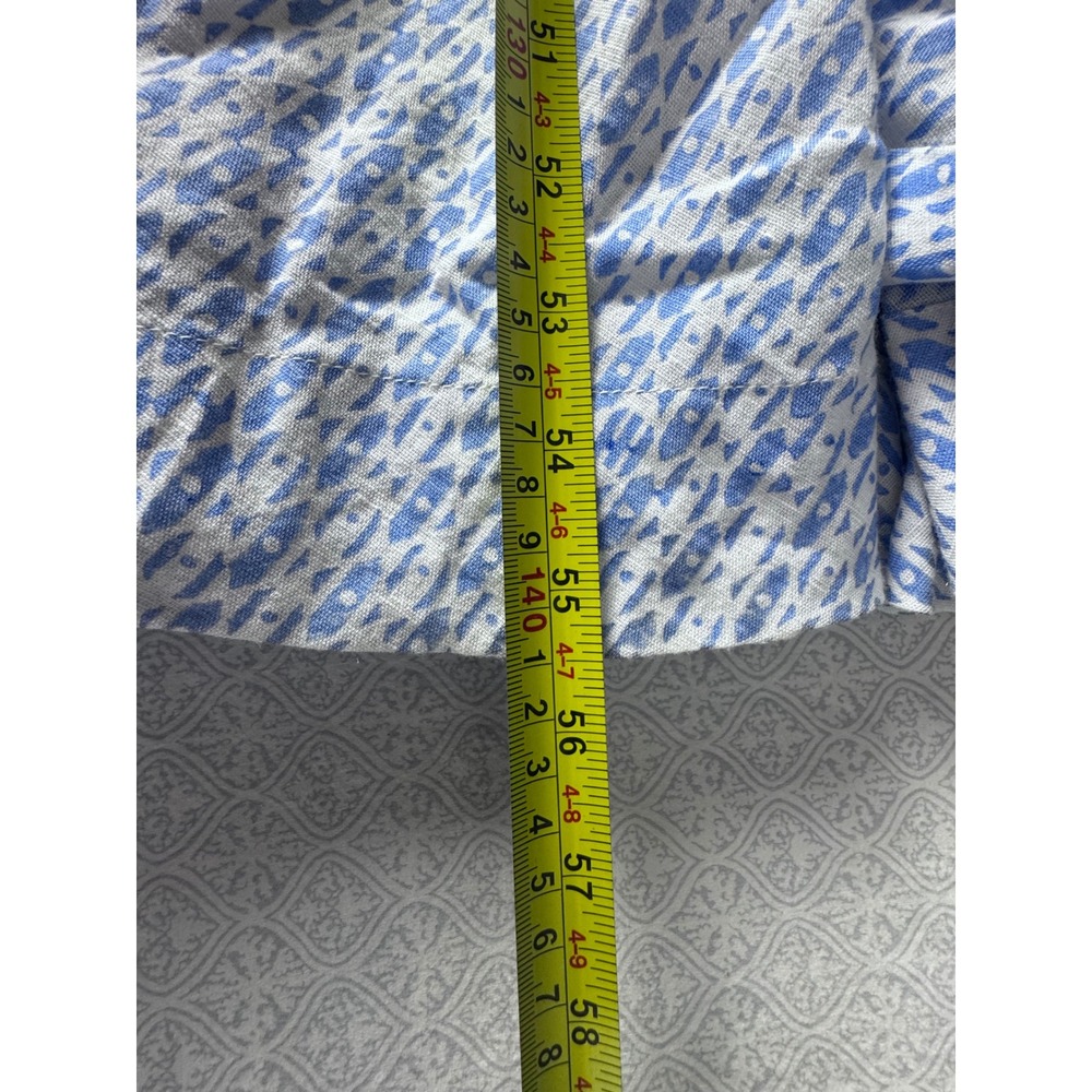 Ciao Lucia Azure Blue White Cotton Button Front Cross Back Midi Dress Small - Picture 8 of 15